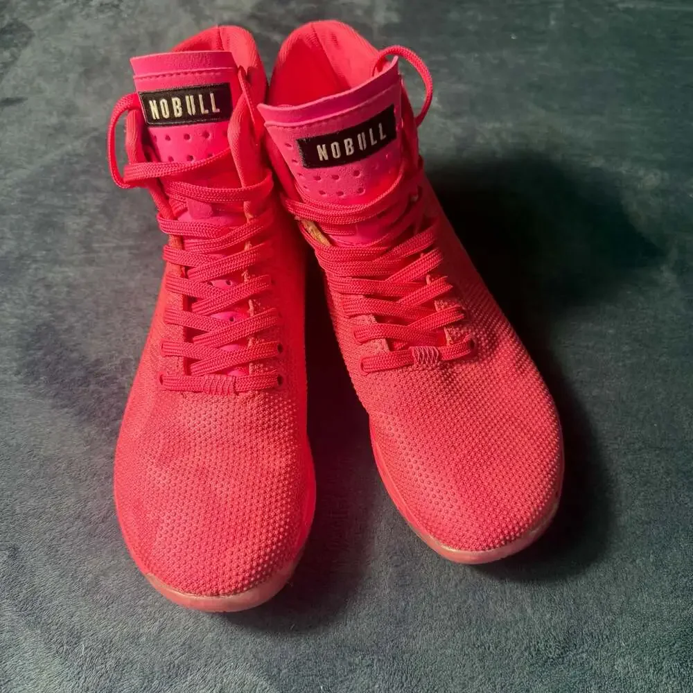 NOBULL Women's Hot Pink High-Top Outwork Training Shoes